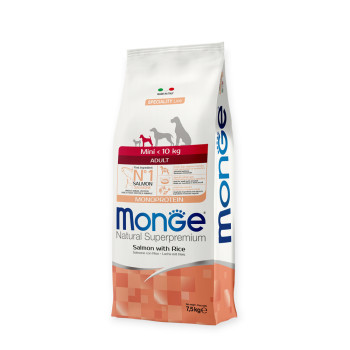 Monge Mini Puppy & Junior корм для цуценят мініатюрних порід, з лососем - 7,5 кг