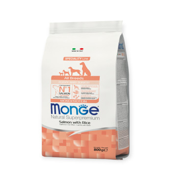 Monge Puppy & Junior корм для щенков, с лососем и рисом - 800 г