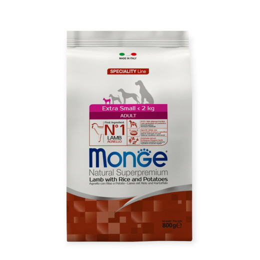 Monge Extra Dog Small Adult Lamb корм для собак миниатюрных пород, с ягненком - 800 г