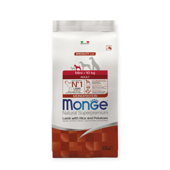 Monge Dog Mini Adult Lamb корм для собак миниатюрных пород, с ягненком - 2,5 кг