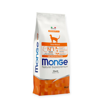 Monge Cat Sterilised Duck для стерилизованных кошек с уткой - 10 кг