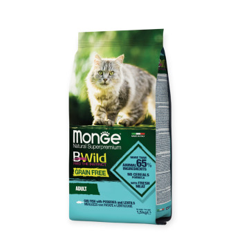 Monge Cat Bwild Adult Cod Fish корм для котів, з тріскою - 1,5 кг