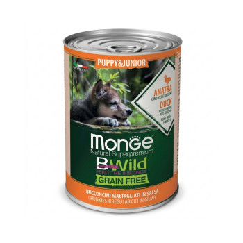 Monge BWild Grain Free Puppy Junior вологий корм для цуценят, з качкою - 400 г
