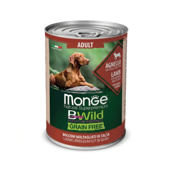 Monge BWild Grain Free Adult вологий корм для собак, з ягням, гарбузом і кабачками - 400 г