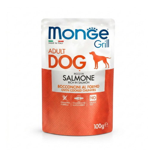 Monge Dog Grill влажный корм для собак, с лососем - 100 г