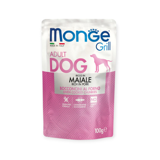 Monge Dog Grill влажный корм для собак, со свининой - 100 г