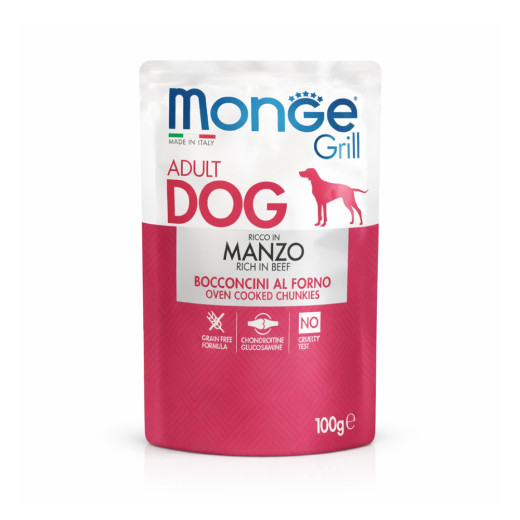 Monge Dog Grill влажный корм для собак, с говядиной - 100 г