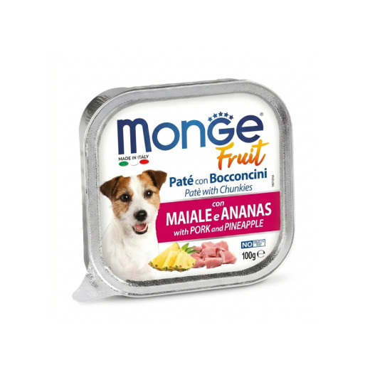 Monge Dog Fruit влажный корм для собак, со свининой и ананасом - 100 г
