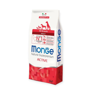 Monge Dog Adult Active корм для активних дорослих собак, з куркою - 15 кг