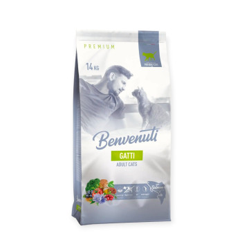 Benvenuti Cat Gatti корм для котів, з лососем - 14 кг