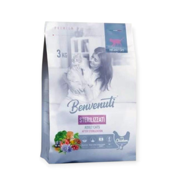 Benvenuti Cat Sterilizzati корм для стерилізованих котів, з куркою - 3 кг