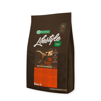 Nature's Protection Lifestyle Grain Free Cat Adult Sterilised корм для кошек, с лососем - 7 кг