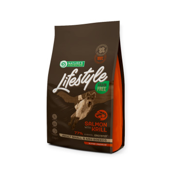 Nature's Protection Lifestyle Grain Free Salmon & Krill Adult Small and Mini, з лососем - 1,5 кг