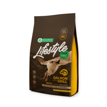 Nature's Protection Lifestyle Grain Free Salmon & Krill Starter For Puppies, з лососем - 1,5 кг