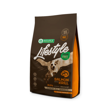 Nature's Protection Lifestyle Grain Free Salmon & Krill Junior All, з лососем та крилем - 1,5 кг