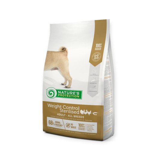Nature's Protection Weight Control Sterilised Adult All Breeds, с мясом птицы – 4 кг