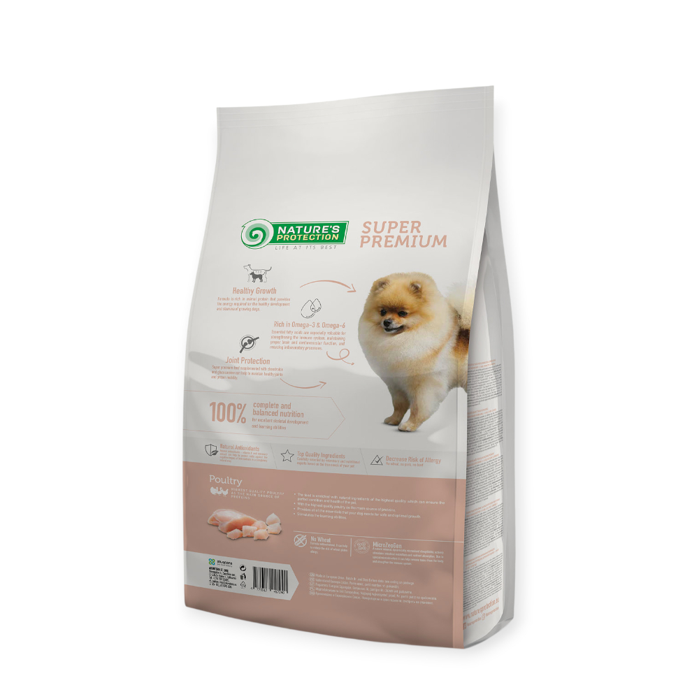 Nature's Protection Mini Junior Small Breeds корм для щенков, с мясом птицы - 2 кг