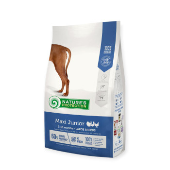 Nature's Protection Maxi Junior Large Breeds для цуценят, з м'ясом птиці - 12 кг