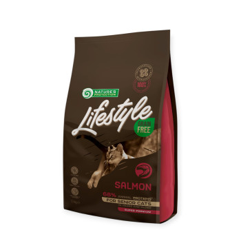 Nature's Protection Lifestyle Grain Free корм для кошек пожилого возраста, с лососем - 1,5 кг