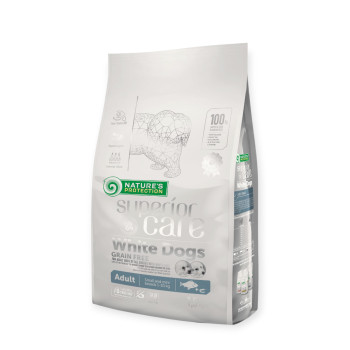 Nature's Protection Superior Care White Dogs Grain Free Adult Small & Mini, з білою рибою - 1,5 кг