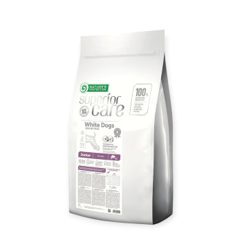 Nature's Protection Superior Care White Dogs Grain Free Junior All, з лососем - 17 кг
