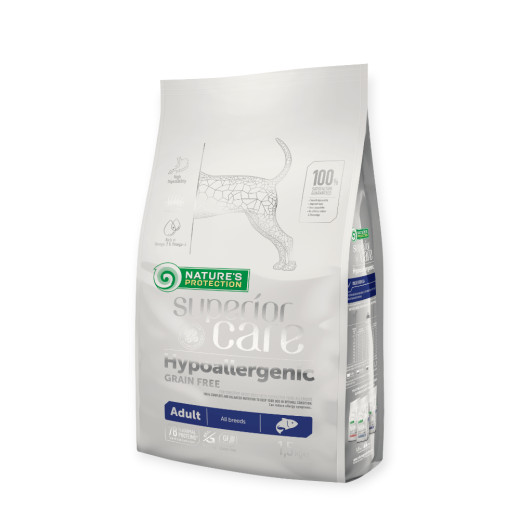 Nature's Protection Superior Care Hypoallergenic Grain Free Adult All, с лососем - 1,5 кг