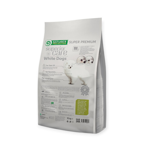Nature's Protection Superior Care White Dogs Grain Free Junior Small & Mini, з білою рибою - 10 кг
