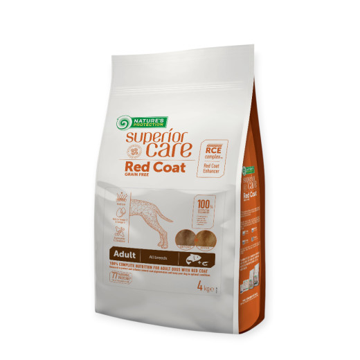 Nature's Protection Superior Care Red Coat Grain Free Adult All корм для собак, с лососем - 4 кг