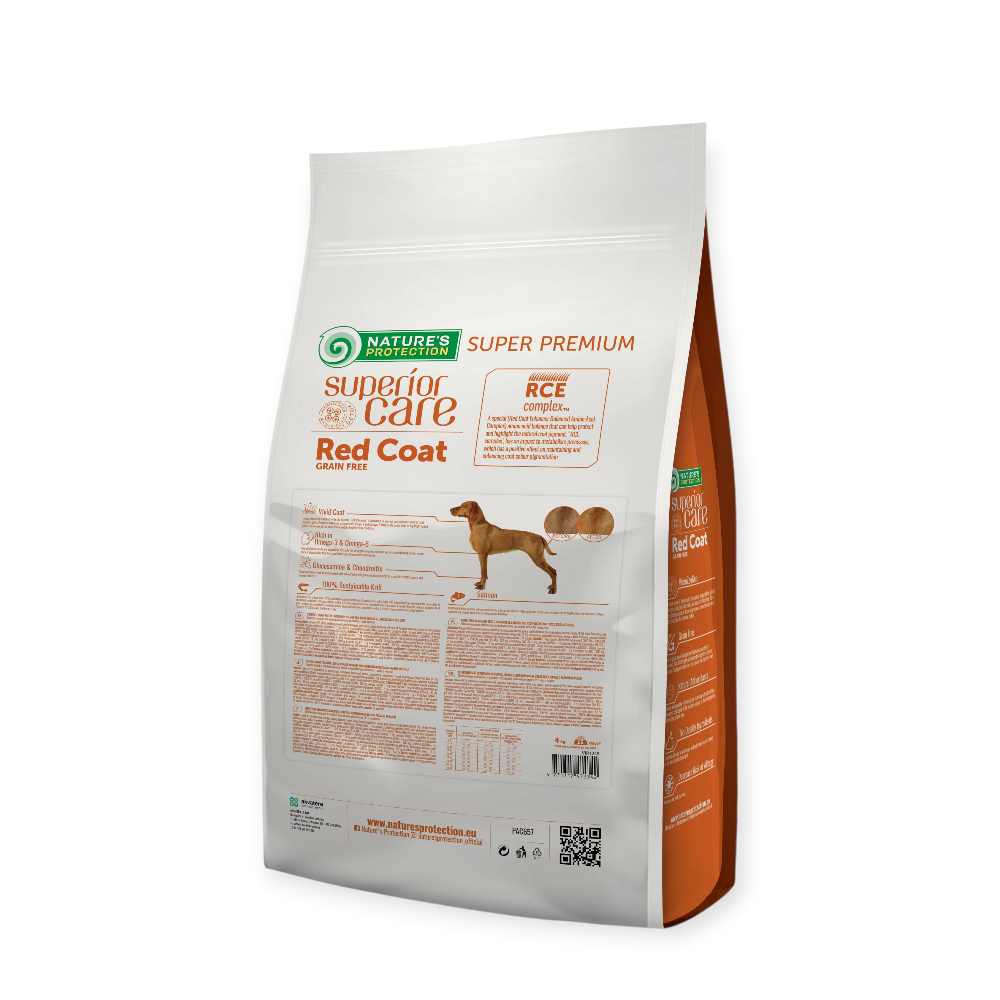 Nature's Protection Superior Care Red Coat Grain Free Adult All корм для собак, з лососем - 4 кг