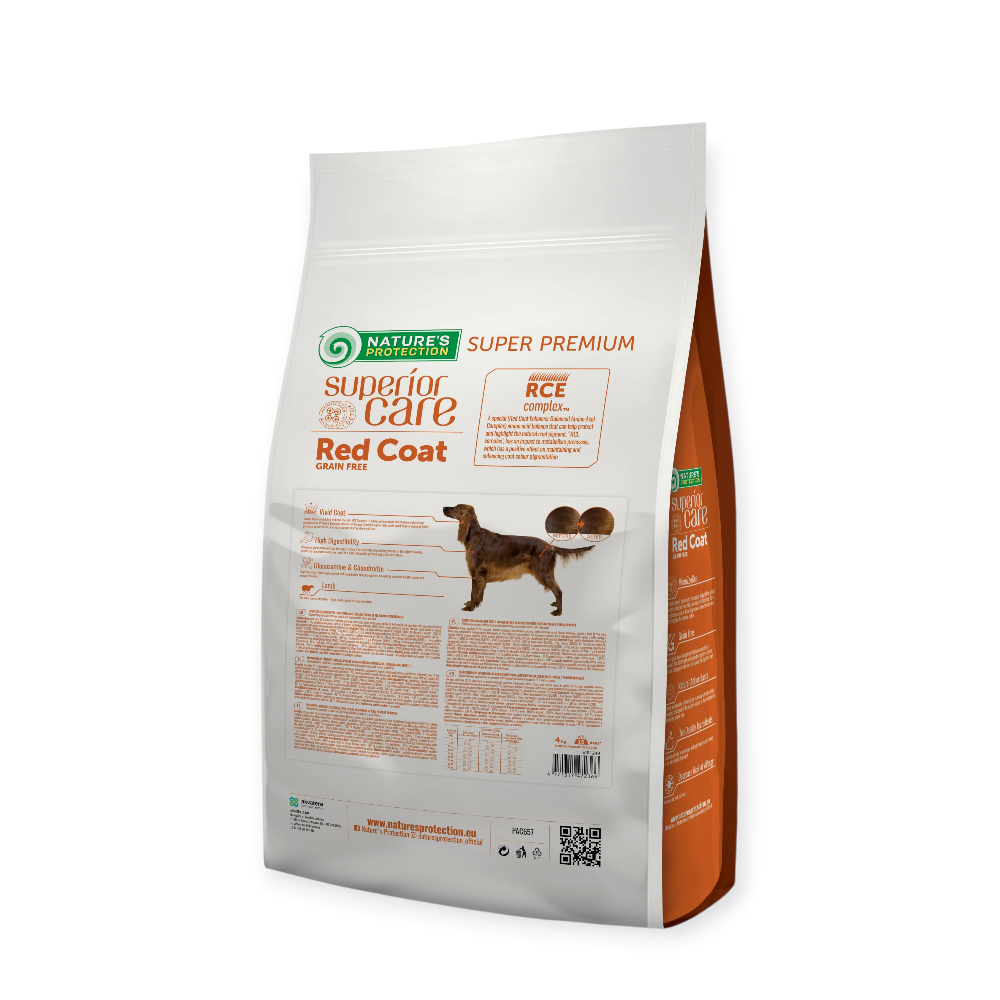 Nature's Protection Superior Care Red Coat Grain Free Adult All для собак, з ягням - 4 кг