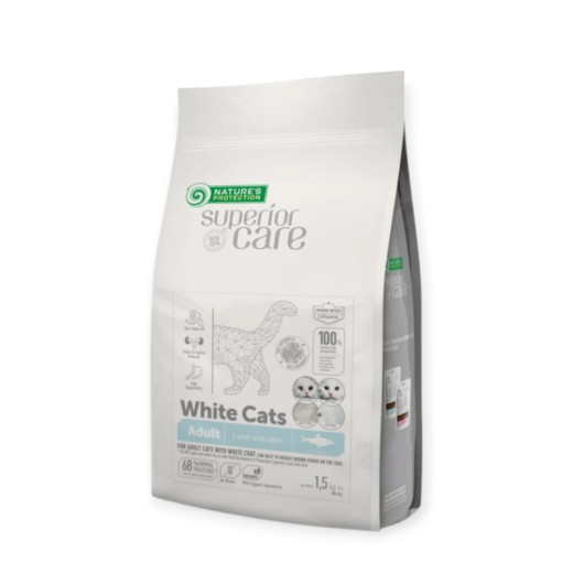 Nature's Protection Superior Care корм для котів із білою шерстю, з оселедцем - 1,5 кг