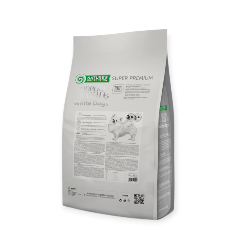 Nature's Protection Superior Care White Dogs Grain Free & Herring Adult Small, с насекомым - 10 кг