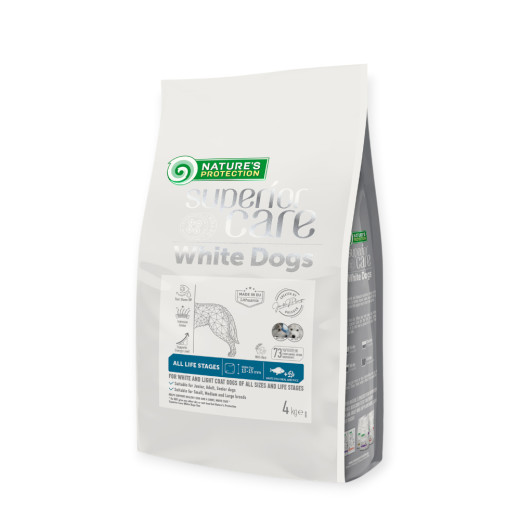 Nature's Protection Superior Care White Dogs White Fish All Sizes, с белой рыбой - 4 кг