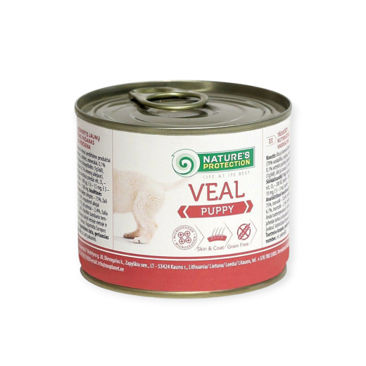 Nature's Protection Veal влажный корм для щенков, с телятиной - 200 г