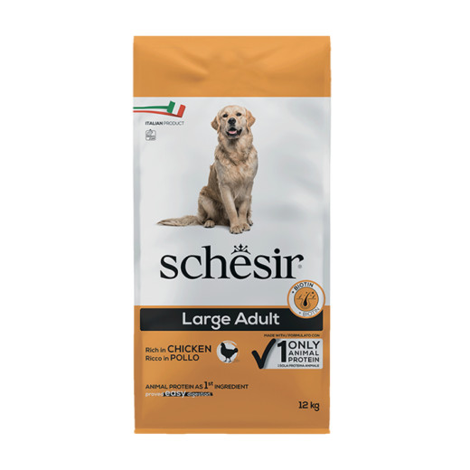 Schesir Dog Large Adult Chicken корм для собак великих порід, з куркою - 12 кг