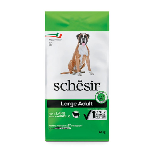 Schesir Dog Large Adult Lamb корм для дорослих собак великих порід, з ягням -12 кг