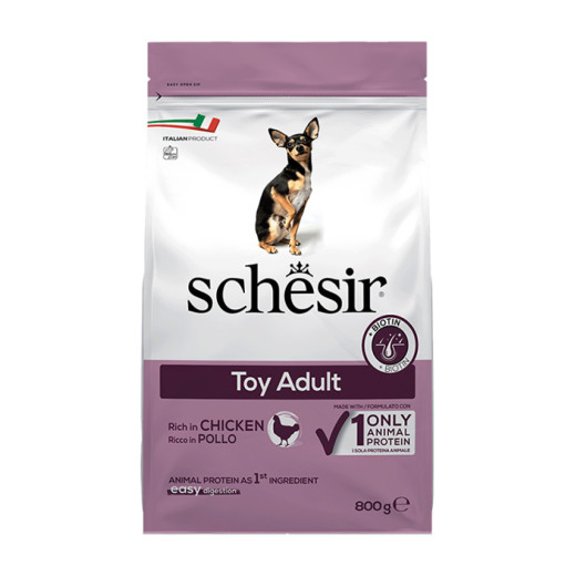 Schesir Dog Toy Adult корм для дорослих собак мініатюрних порід з куркою - 800 г