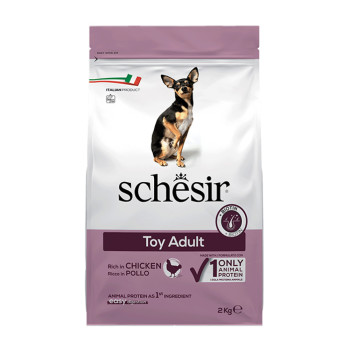 Schesir Dog Toy Adult корм для взрослых собак миниатюрных пород с курицей - 2 кг