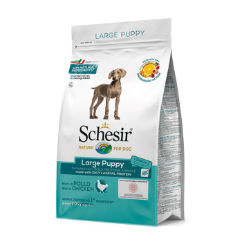 Schesir Dog Large Puppy корм для щенков больших пород, с курицей - 3 кг