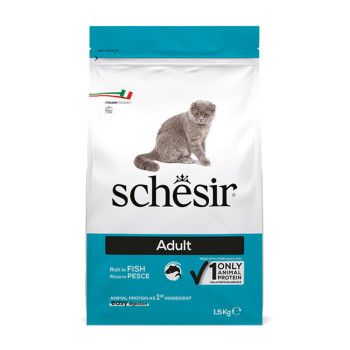 Schesir Cat Adult Fish корм для дорослих котів, з рибою - 1,5 кг