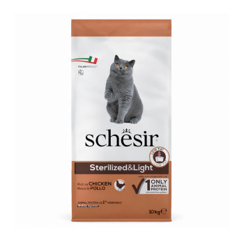 Schesir Cat Sterilized & Light Chicken корм для стерилізованих котів, з куркою - 10 кг