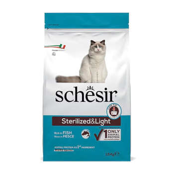 Schesir Cat Sterilized & Light Fish корм для стерилізованих котів, з рибою - 1,5 кг