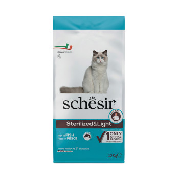 Schesir Cat Sterilized & Light Fish корм для стерилізованих котів, з рибою - 10 кг