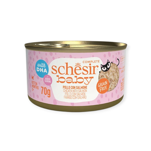 Schesir Baby Chicken & Salmon корм для кошенят, з куркою та лососем - 70 г