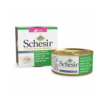 Schesir Chicken & Aloe Puppy корм для цуценят, з курою та алое - 150 г