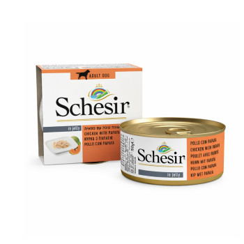 Schesir Chicken & Papaya корм для собак, с курицей и папайей, 150 г