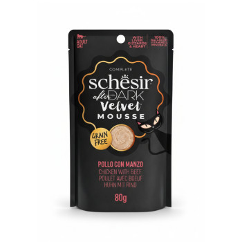 Schesir After Dark Chicken & Beef мус для котів, з куркою та яловичиною - 80 г