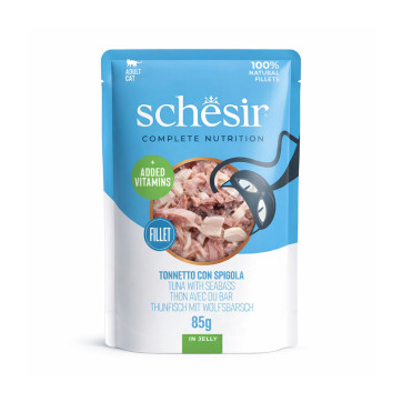 Schesir Tuna & Seabass корм для котів, з тунцем та морським окунем - 85 г