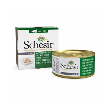 Schesir Tuna & Chicken корм для котів, з тунцем та курячим філе - 85 г
