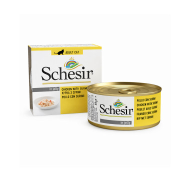 Schesir Chicken & Surimi корм для кошек, с куриным филе и сурими - 85 г
